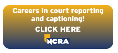 NCRA A to Z button-Careers in court reporting_Captioning_rectangle_with logo