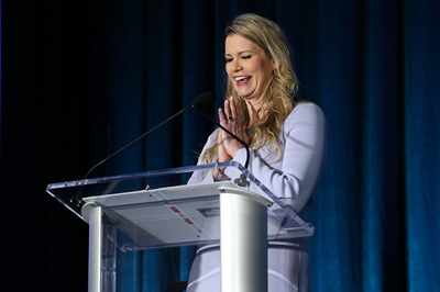 Kristin Anderson at podium