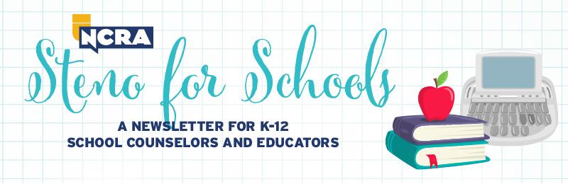 Steno for Schools  newsletter banner