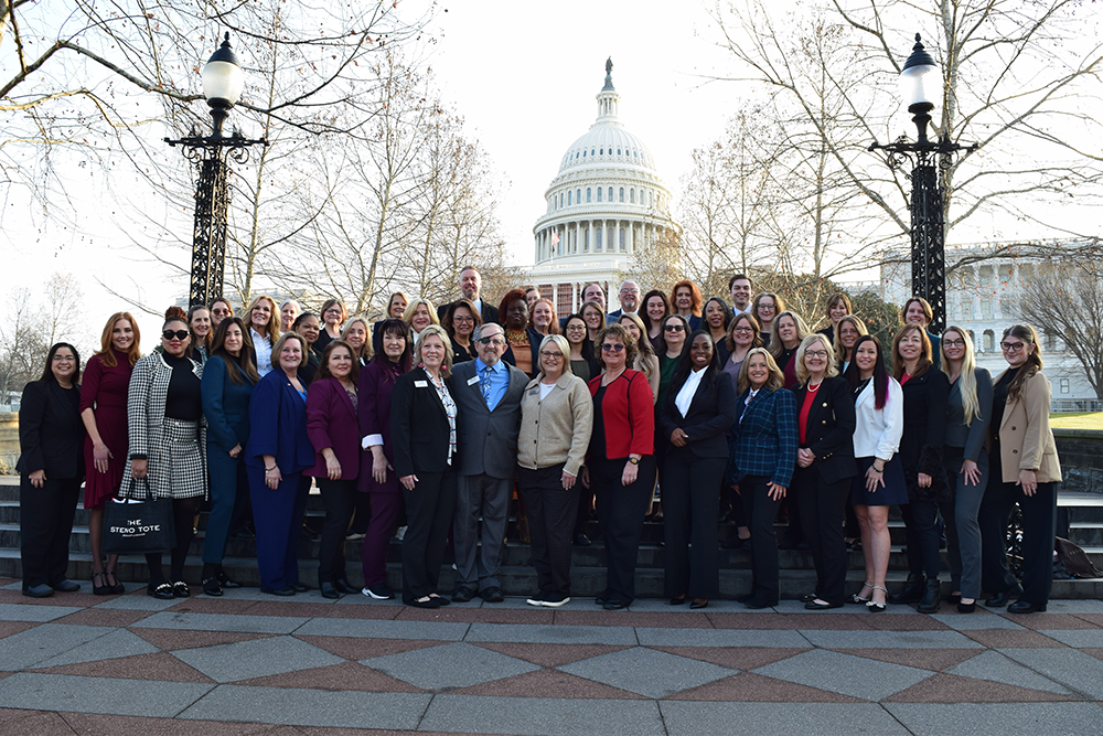 2025 attendees from across the country in front of the U.S. Capitol Building on Hill Day of the annual NCRA Leadership & Legislative event”